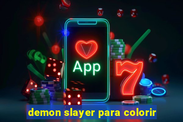 demon slayer para colorir